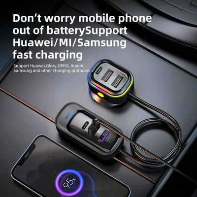 Mobil şarj cihazları charger snap-on car rear