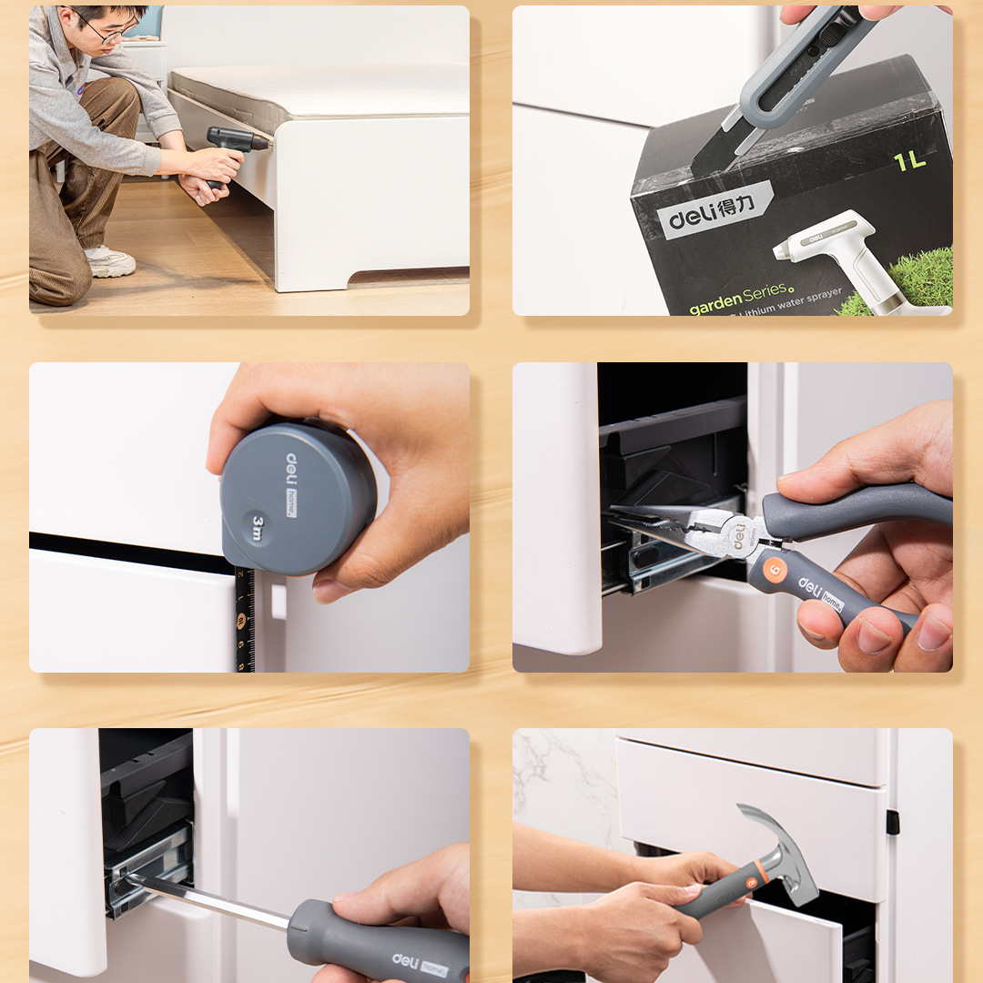 델리 도구 홈 적층 세트 가정용 일일 비상 유지 보수 하드웨어 도구 H1001-ADE C