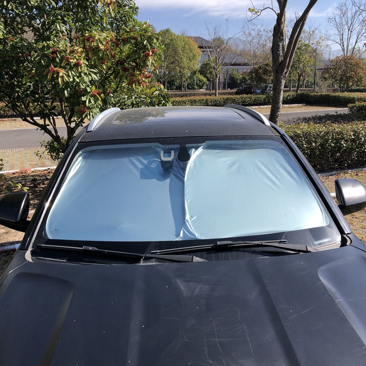 Coche de verano, coche, titanio, plata, almacenamiento plegable, parasol, protector solar, parabrisas, marcha delantera, marcha especial