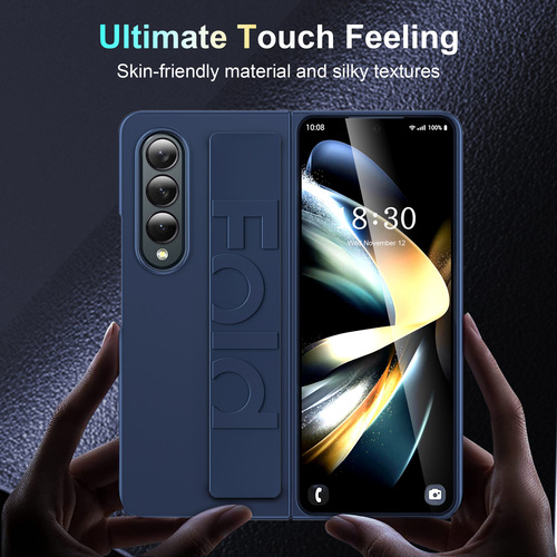 Applicable for Samsung Z Fold4 phone case, elastic band integrated flip cover for foldable screen Fold5 anti-slip protective case