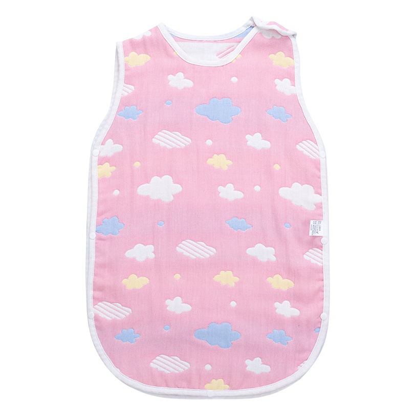 Baby sleeping bag cotton gauze sleeveless vest newborn children anti-kick baby Summer thin air-conditioned room sleeping