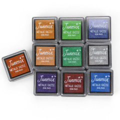 Mini MD metal color single-sided ink pad, ink, ink, engraved rubber stamp ink pad 10 colors, ink pad, ink