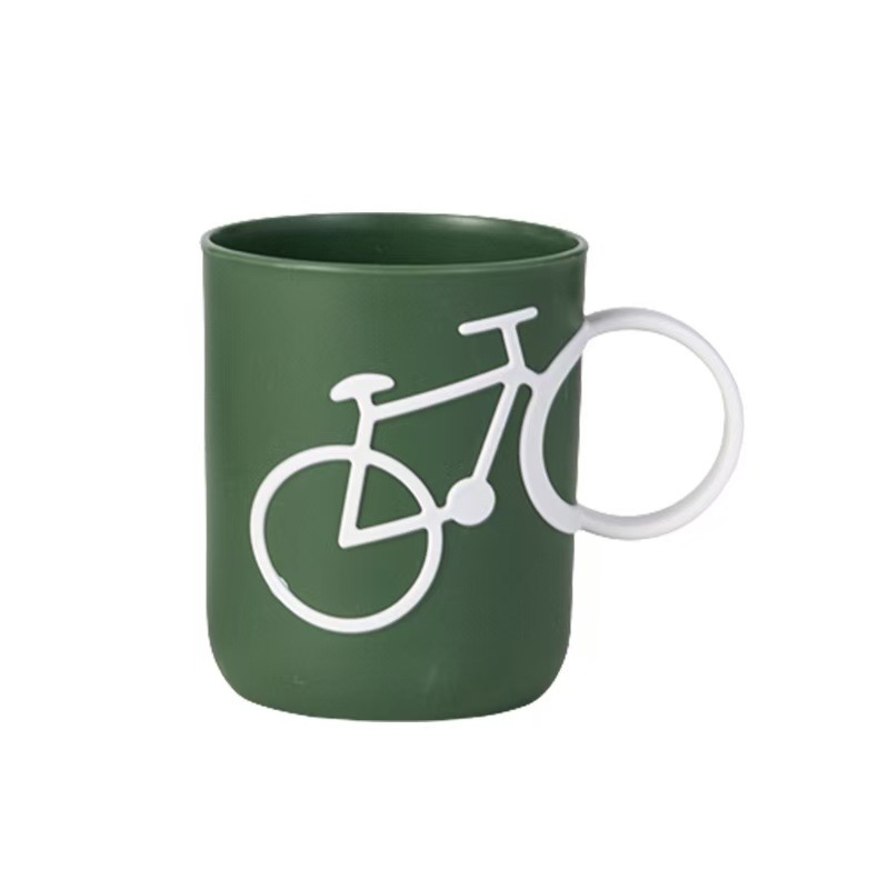 Taza de cepillo de dientes creativa taza de enjuague bucal pareja mango de bicicleta taza de lavado dormitorio de estudiantes simple taza de cepillo de dientes al por mayor