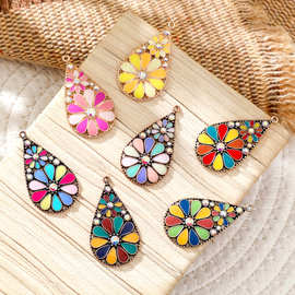 跨境电商爆款耳环滴油几何吊坠项链挂件饰品配件波西米亚外贸批发