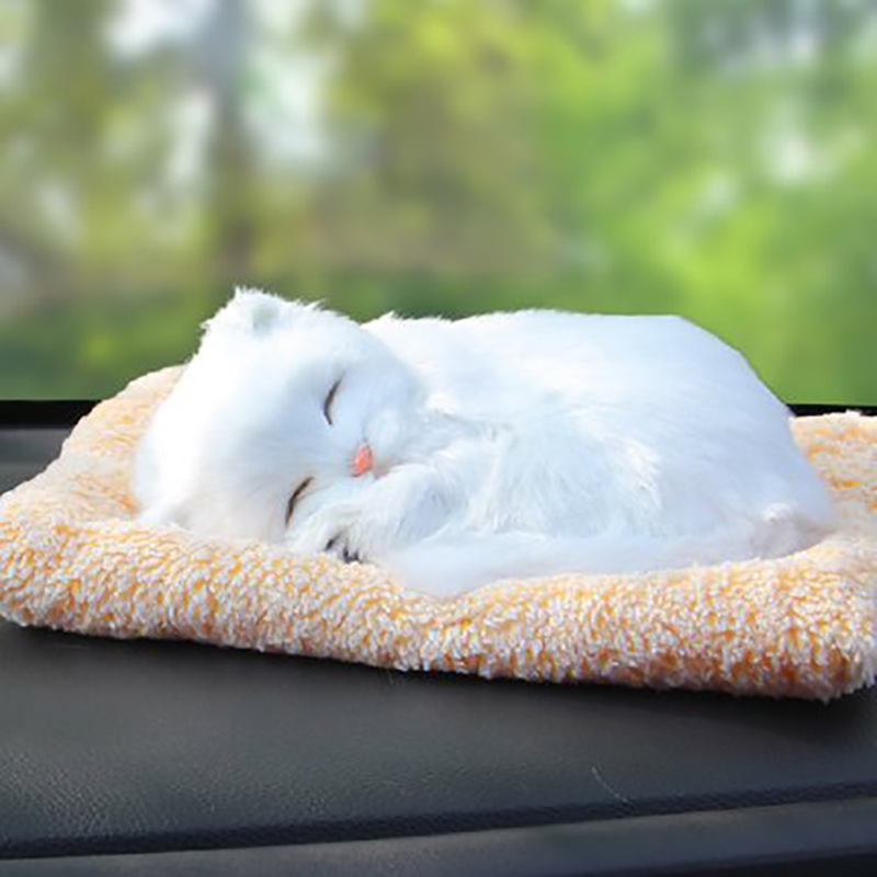 Decoraciones de automóviles adornos adorables accesorios de automóviles en línea nuevos animales de dibujos animados de perros simulados