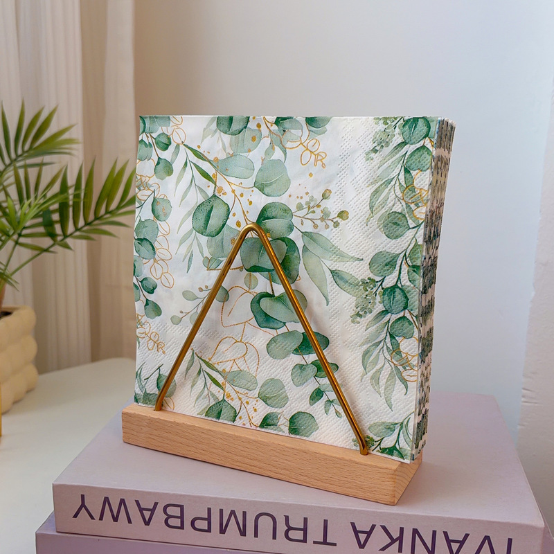 Cross-border plant print napkins, new party paper napkins, theme party spring/summer green leaf disposable napkins Cross-border plant print napkins, new party paper napkins, theme party spring/summer green leaf disposable napkins