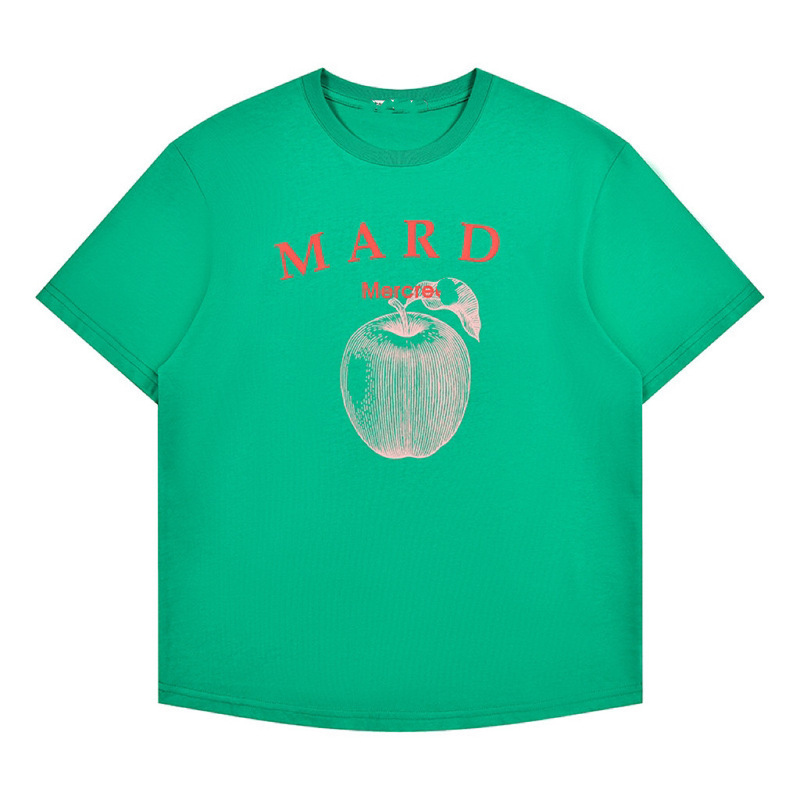 韓国マルディトレンディな半袖フラワープリントゴールドハイシルバー夏ラウンドネック純綿ルーズTシャツトップトレンディ|undefined