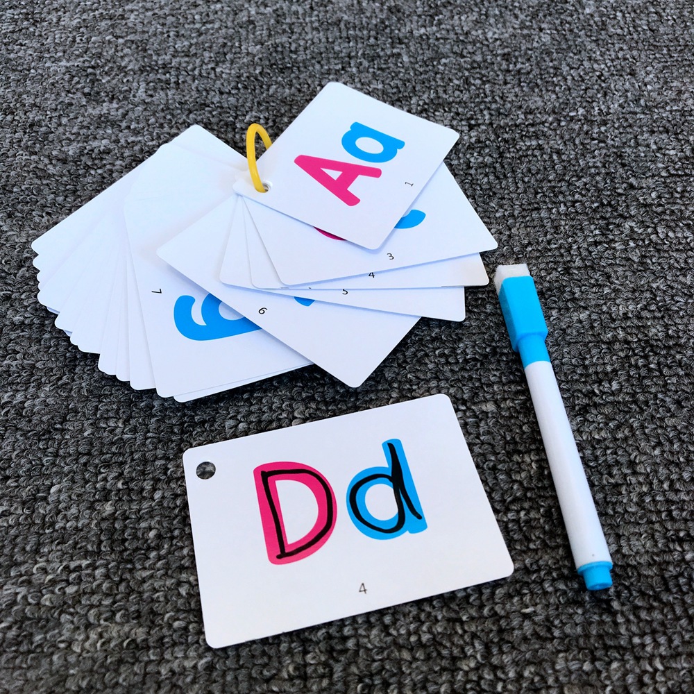 现货26+1儿童早教英语字母单词学习教育认知记忆卡片 Flash cards-阿里巴巴