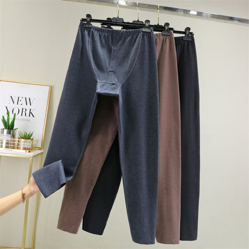 Men's Thermal Pants Made of German Velvet, Soft and Stretchy, Suitable for Home Wear, Plus Size, Slim Fit Long Pants