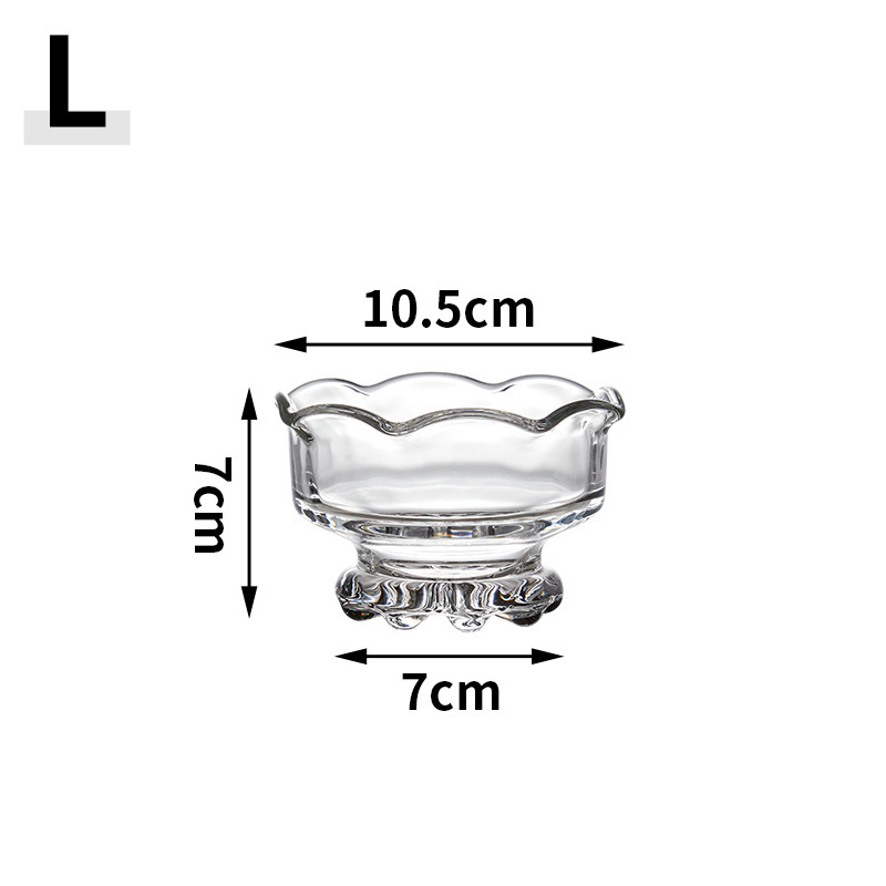 Taza de helado creativa al por mayor Tazón de helado estilo ins Tazón de bebida fría Batido de postre Tazón de vidrio Ensalada de frutas Tazón pequeño