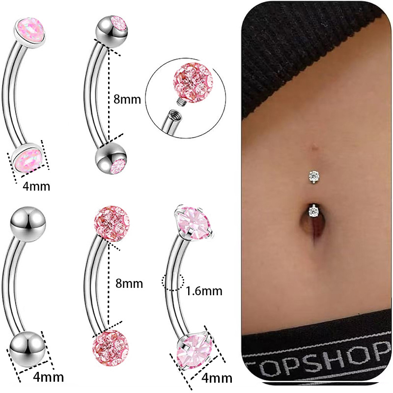 Pointed titanium steel lip stud product view