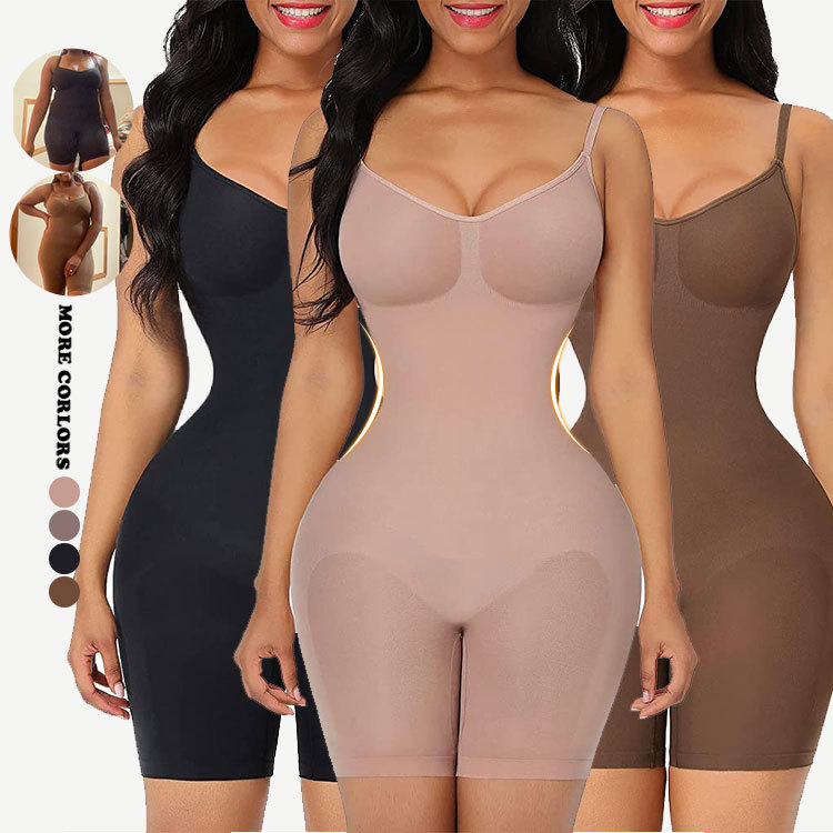 European and American large size new hip lifting seamless body shaping clothes women's Tunic full body suspender abdominal beauty bodysuit underwear