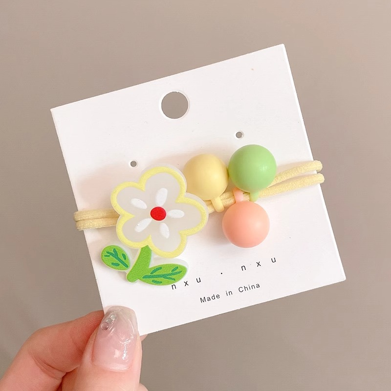 Niños correa de goma cuerda de cabeza pequeña niña atada cabello de alta elasticidad anillo de cabello adorable bebé niñas de alto valor facial cuerda de cabello tocado