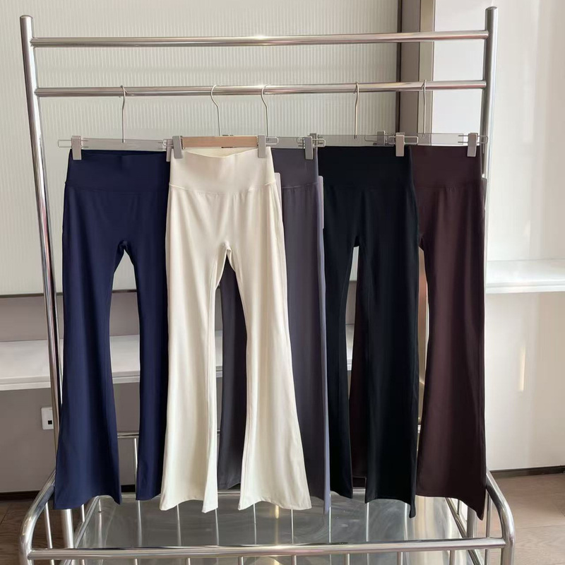 070406. Qingdao Warehouse Women's Spring New Korean Style Casual Solid Color High Waist Yoga Flared Pants Wholesale
