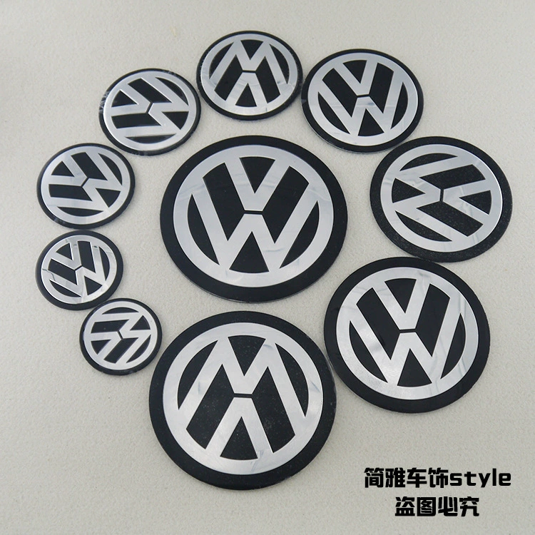 Подходит для маркировки колес Volkswagen VW 45/56/60/65/75/90 мм Модифицированная маркировка центральной крышки рулевого колеса