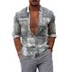 2024 new 3d digital printing wish new men's gradient digital printing long sleeve shirt a generation of hair