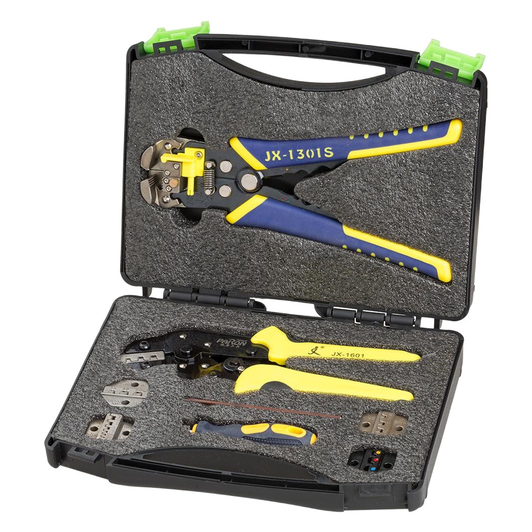 Caja de herramientas de tapa dura 5-en-1 multi-Puerto morir multi-especificación trinquete de ahorro de mano de obra terminales alicates de prensado con Pelacables automático