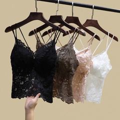 レースの美背のサスペンダーの小さいベストの女性の夏の外は内を着て胸のクッションのブラジャーの一体の下着の2025新型をつけて底を打ちます。