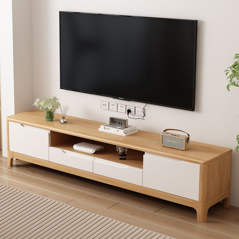 新型の全実木テレビの棚の風の狭い客間の家庭用の簡単な着地の中国式の組み合わせの色の速売通|undefined