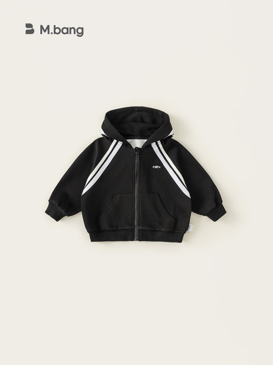 Youbao ropa para niños primavera nuevos productos tops para niños deportes casuales suéter con cremallera chaqueta con capucha de bolsillo grande