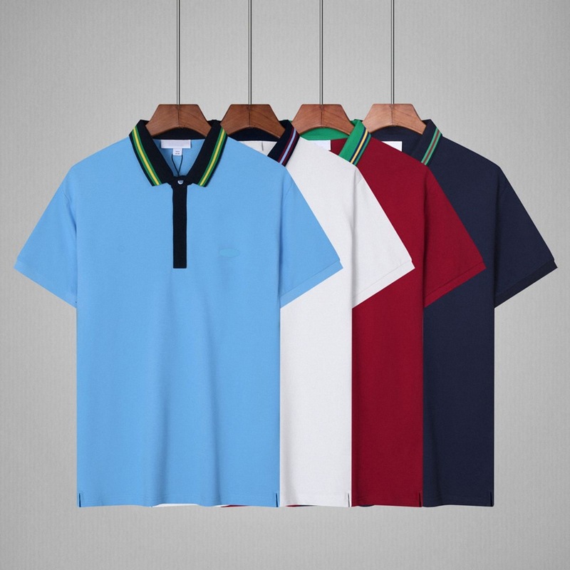 High-Quality New French Crocodile Men's Short-Sleeved Polo Shirt Pure Cotton Color-Blocked Fish Collar Lapel Short-Sleeved T-Shirt for Men High-Quality New French Crocodile Men's Short-Sleeved Polo Shirt Pure Cotton Color-Blocked Fish Collar Lapel Short-Sleeved T-Shirt for Men