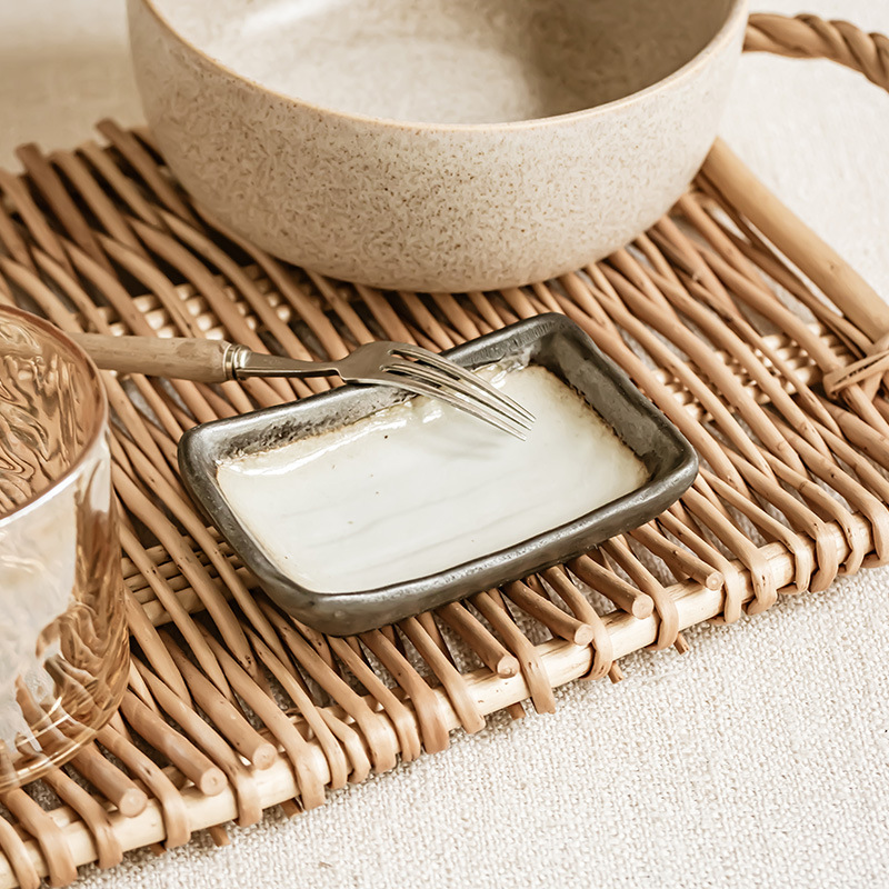 Japanese retro condiment dish snack hot pot dipping dish ceramic…