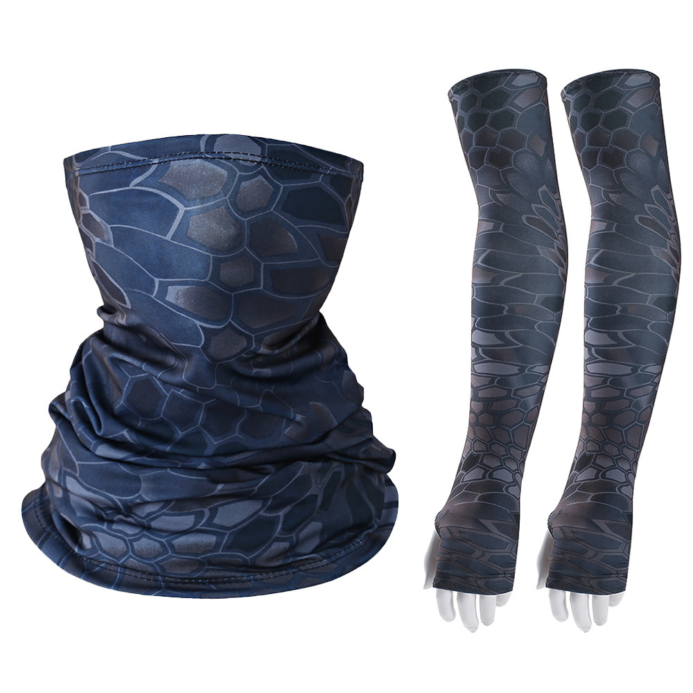 Milk Silk Ice Silk Sun Protection Sleeve Socks Riding Magic Head Scarf Set Summer Men Women Outdoor Sports Riding Equipment