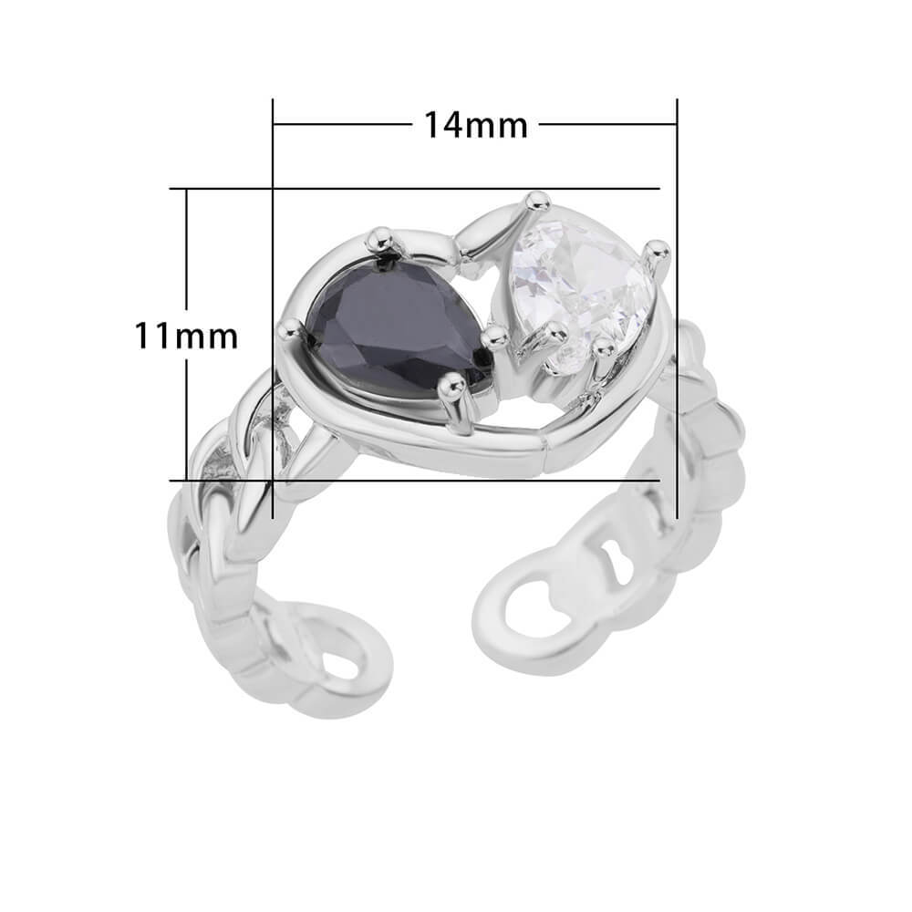 10g Weight Zircon Inlay Material Rings Classification Adjustable Ring Size 1 Piece Quantity Daily Occasion Copper Material Irregular, Heart Shape Pattern All Seasons Season Women's Gender Plating Design Elegant, Simple Style Style Wholesale Jewelry Elegant Simple Style Irregular Heart Shape Copper Zircon Plating Rings 36