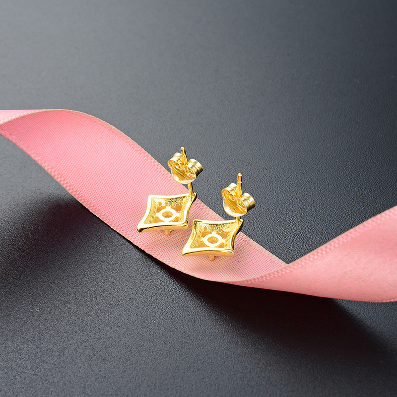 Pendientes de accesorios de diamantes frescos Corea del Sur Dongdaemun s925 pendientes de circón de plata