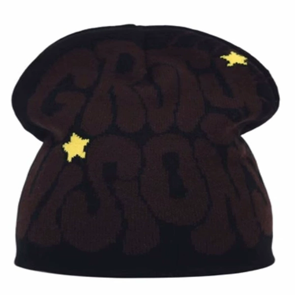 Brown letters black