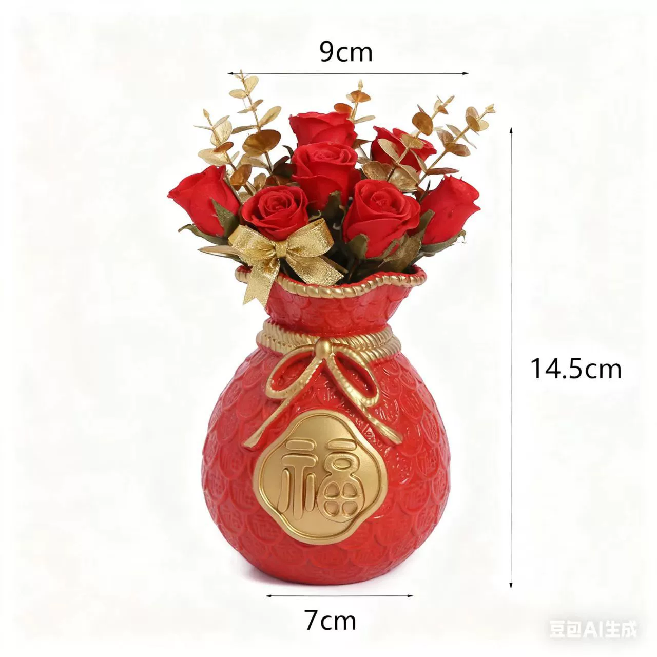 Симулятор Fu сумка пластиковый цветочный горшок из китайской красной пшеницы