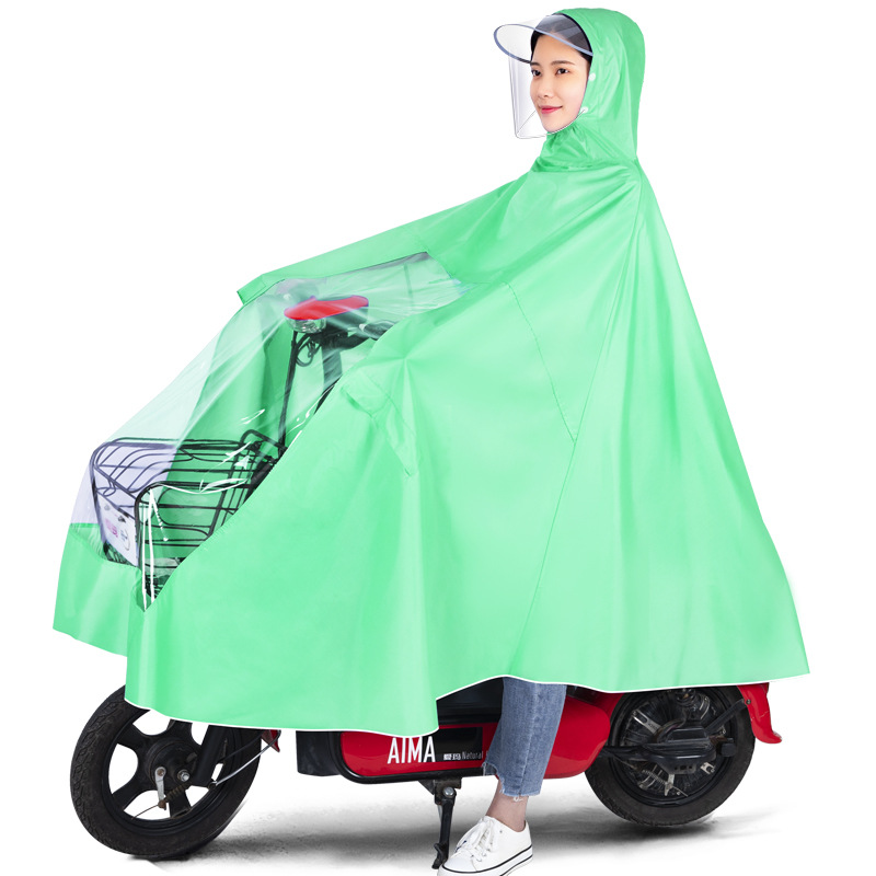 Impermeable motocicleta eléctrica batería coche 2021 verano nuevo más tamaño hombres y mujeres solo largo cuerpo completo poncho a prueba de lluvia