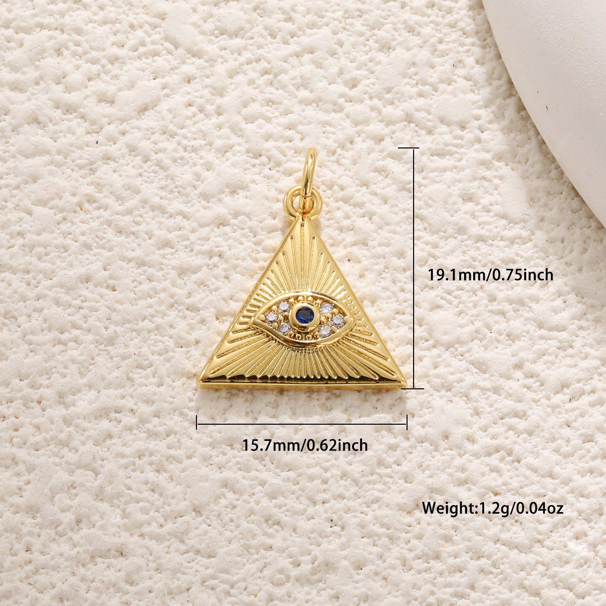 5g Weight Pendant Jewelry Making Type 13.8*18mm Jewelry Making Size Zircon Inlay Material DIY Jewelry Accessories Classification 1 Piece Quantity Copper Material Eye Pattern Enamel, Inlay Design IG Style Style 1 Piece 13.8*18mm Copper Zircon Eye Pendant 22
