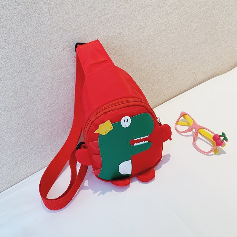 Children's Bag Cartoon Cute and Fashionable Small Dinosaur Breast Bag 2023 Spring/Summer New Trendy Children's Gift Bag Wholesale