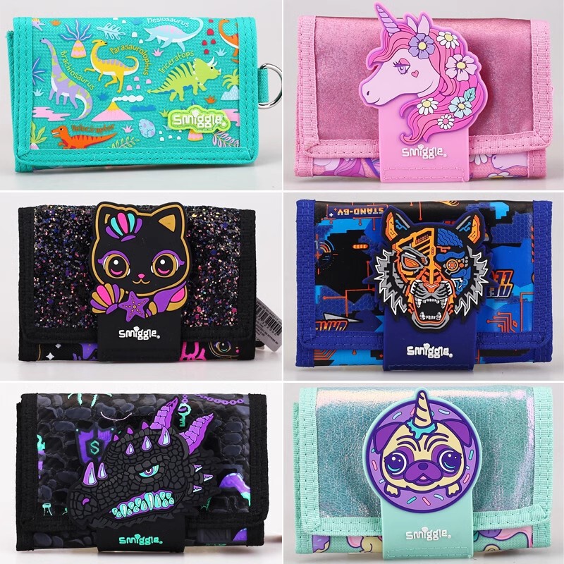 Australian Smiggle Primary School Kidsren's Wallet Card Holder Key Bag Coin Purse Card Holder Card Holder Boy Cartoon Bag
