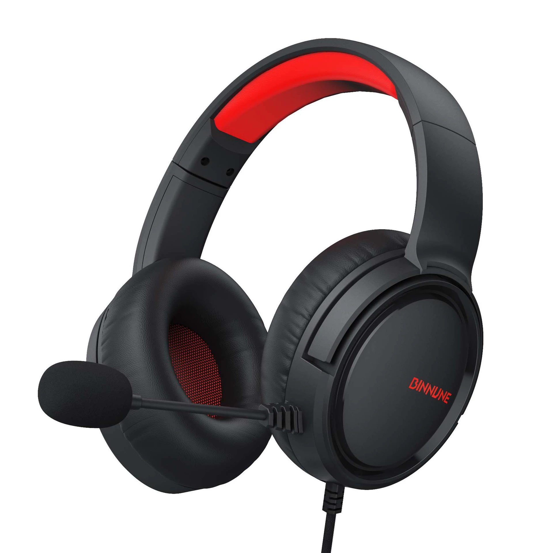 Игровая гарнитура BINNUNE BG02 с микрофоном, накладные полноразмерные проводные наушники, совместимы с PS/PC/Xbox