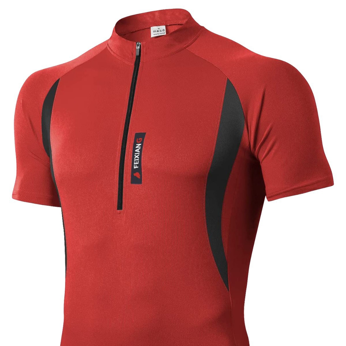 (Cross-border trading), quick dry breathable road road bike for cycling, travel jersey, sports T-shirt with zipper, jacket, with short sleeve 5