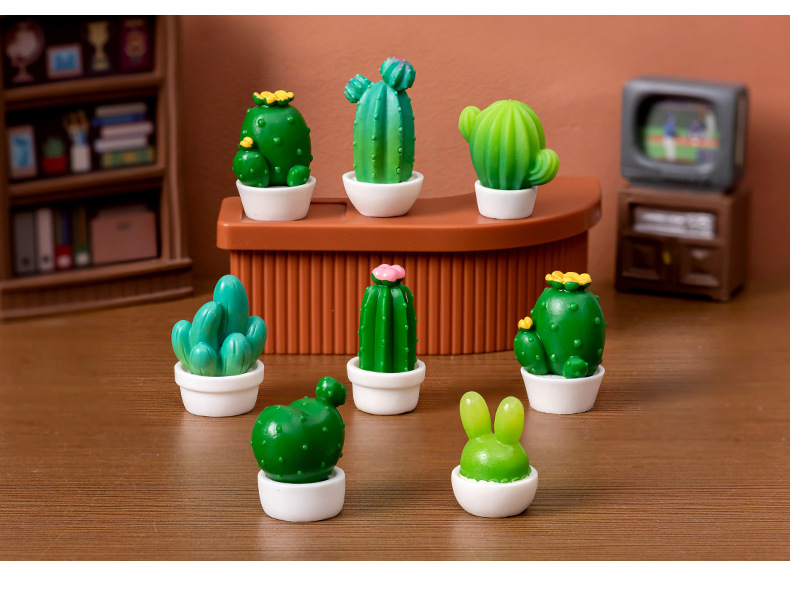Cartoon Style Style Cartoon Style Cactus Plastic Resin Ornaments Artificial Decorations