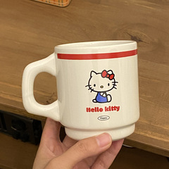 中世スタイルのかわいい kt 猫セラミックマーククリエイティブ漫画猫コーヒーカップミッフィーウサギカップルウォーターカップ 340 ミリリットル