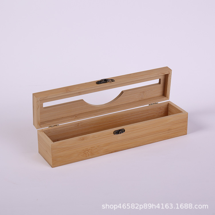 Envoltura de plástico de bambú caja de almacenamiento caja de corte de papel de aluminio caja de cortador de papel de cocina cajón de escritorio caja de almacenamiento de pared