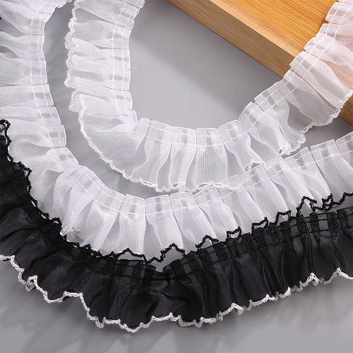 4cm hook pleated fungus discount lace handmade DIY clothing curtain skirt small accessories wholesale