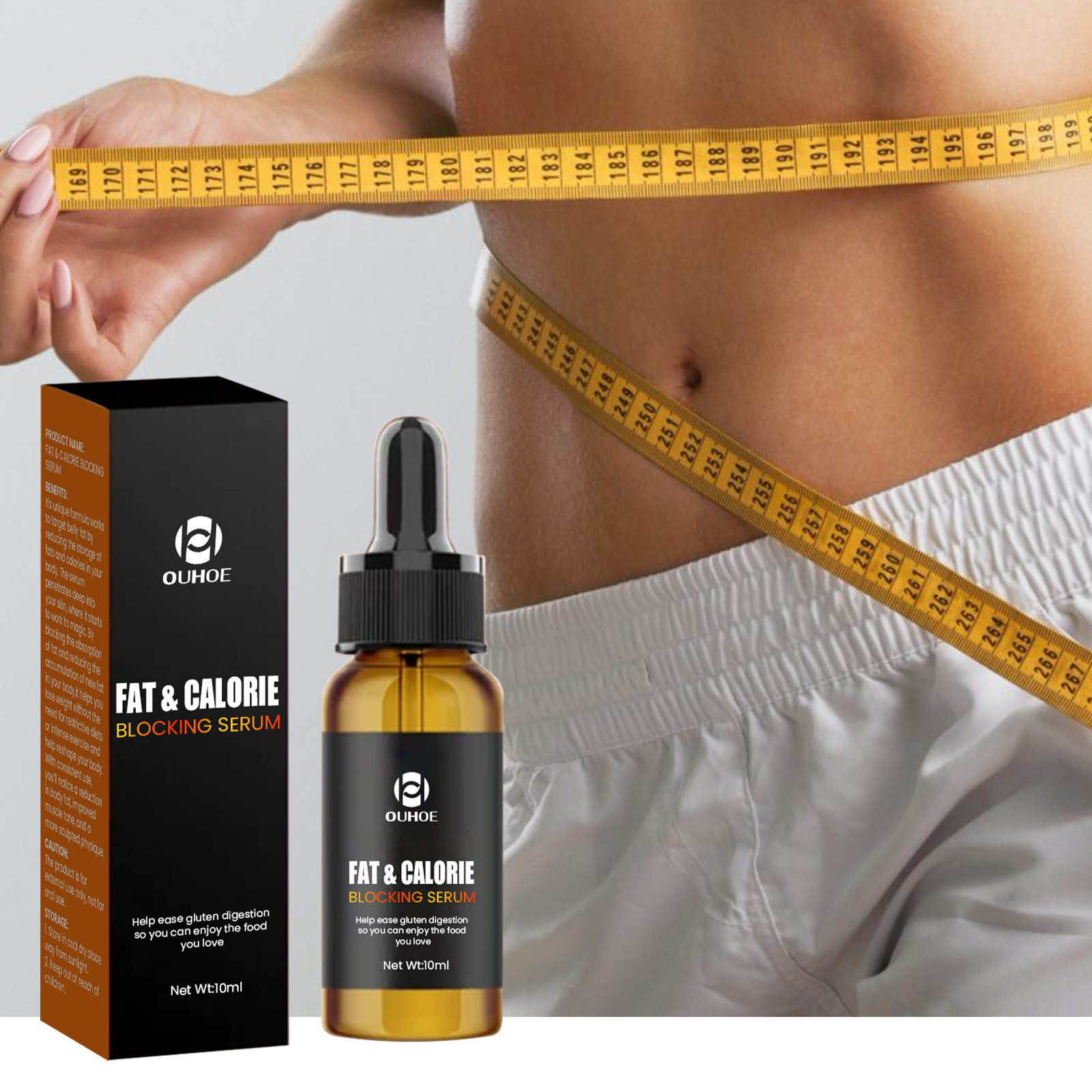 OUHOE Kroppsessens Massage Buken Lår Muskler Bantning Återfuktande Uppstramande Hudformande eterisk olja_voghion.com