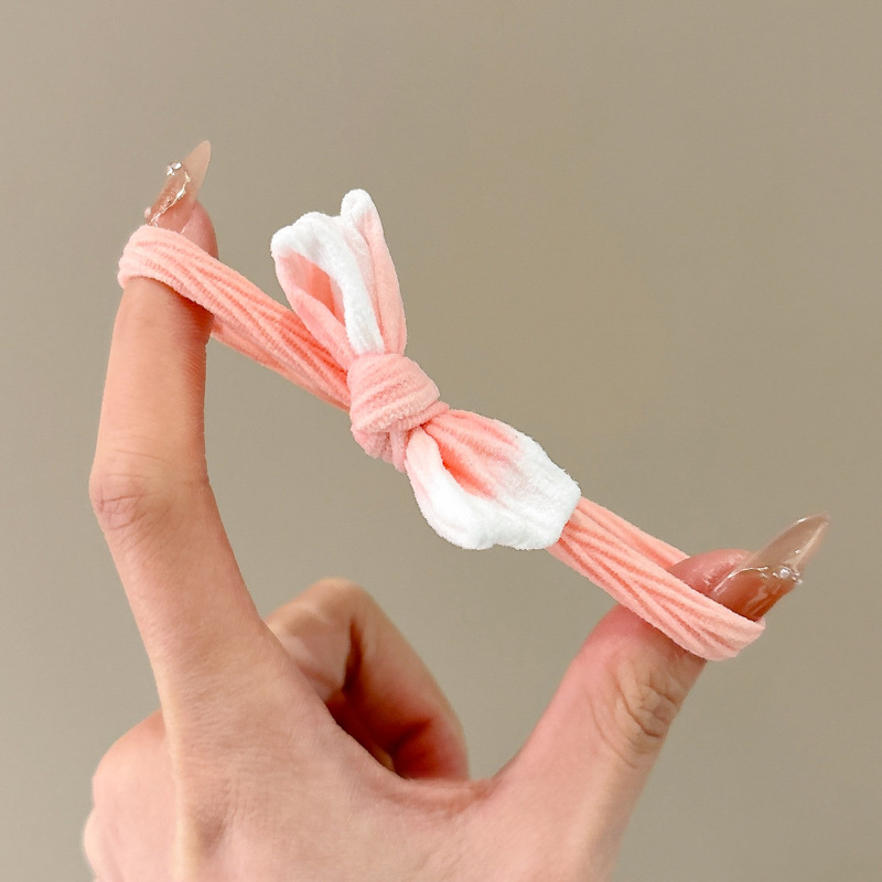Linda cuerda para la cabeza de color para niños, lazo para el cabello, lazo para el cabello, lazo para el cabello de niña pequeña, sin dañar el cabello, banda elástica alta