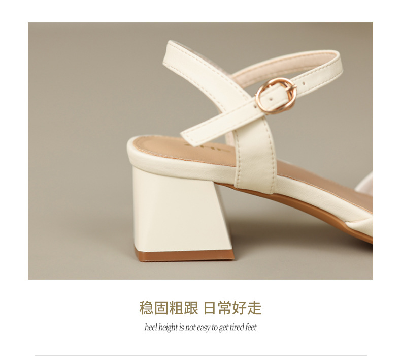 Sandal nữ mũi nhọn quai ngang phong cách Hàn Quốc — BL135 màu đen chi tiết 18