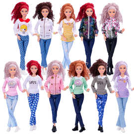 适合6分11寸外贸30CM洋娃娃过家家换装时尚服饰娃衣玩具配件跨境