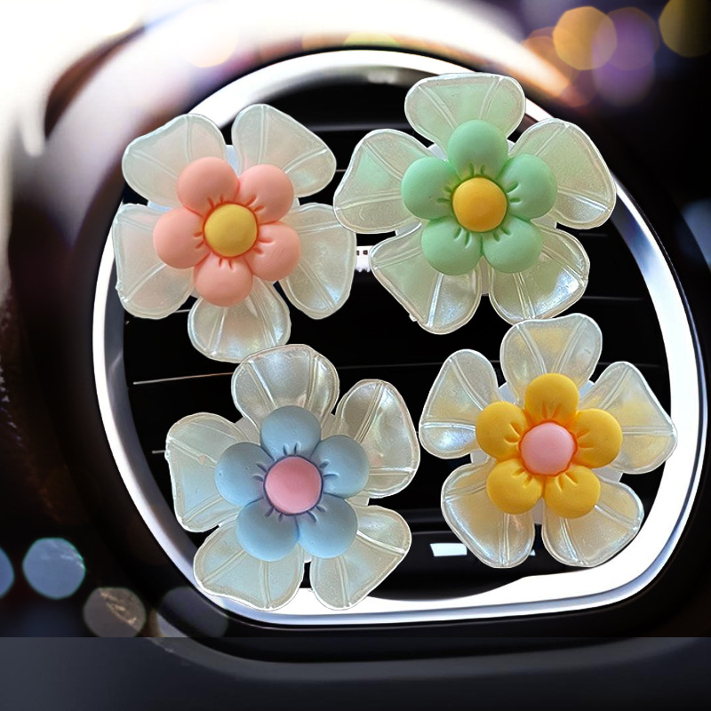 Aire acondicionado de coche, clip de salida de aire, decoración de aromaterapia, decoración de coche, desodorante de coche, perfume, flores frescas creativas