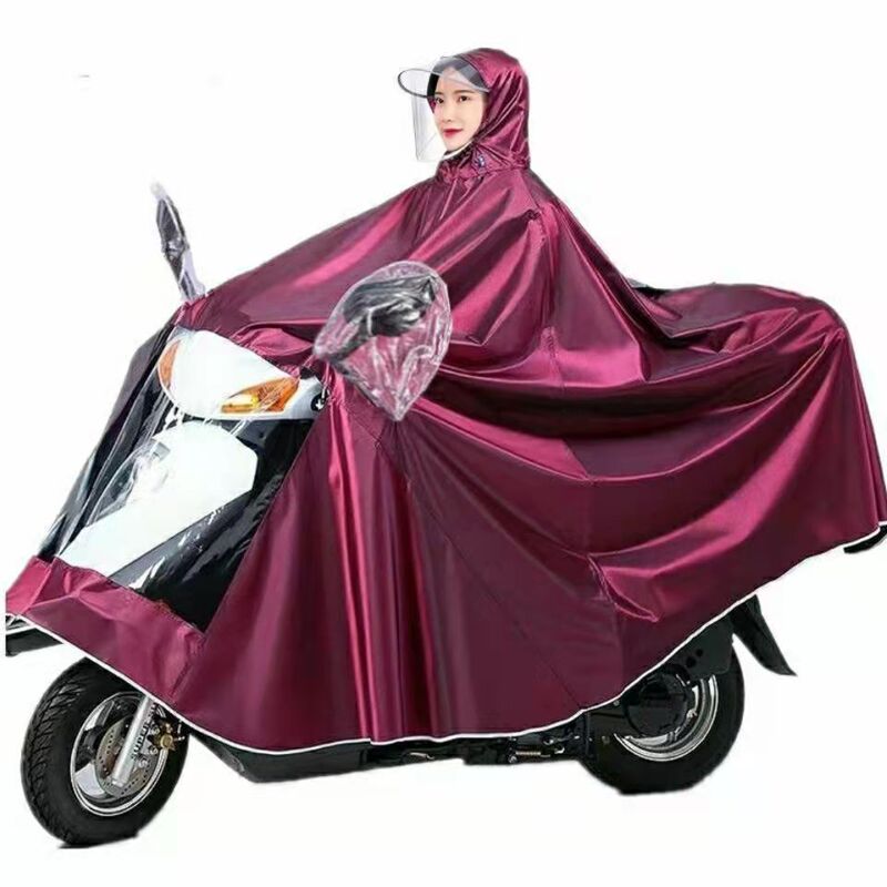 [Free Shipping for One Piece] Extra Thick Electric Tricycle Raincoat Brim Battery Motorcycle Single and Double Poncho