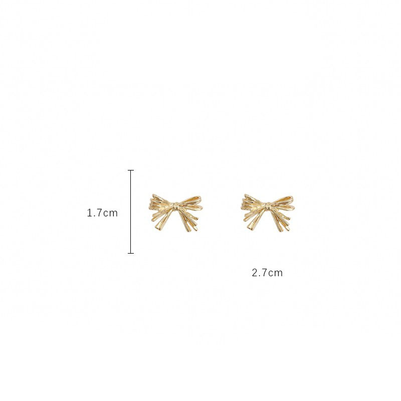 6g Weight No Inlaid Inlay Material Bow Knot Plating Alloy No Inlaid Earrings Ear Studs