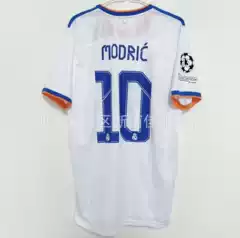 Wholesale 21-22 Season Real Madrid Home Jersey #9 Benzema #10 Modric Fan Version Champions League Final Edition