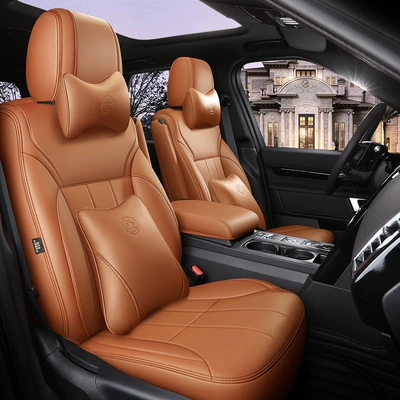 Modelə uyğun (Original) oturacaq örtükləri — cover 5/7 seats can be ordered - cayenne-orange-deluxe-edition-5-seats-half-pack-of-ordinary-leather